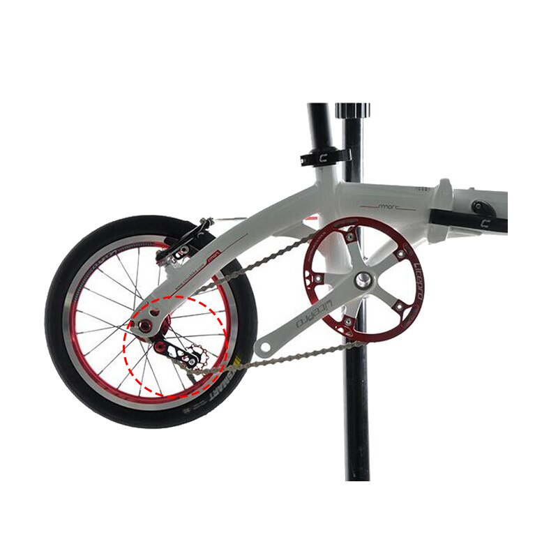 Litepro Folding Bicycle Chain Tensioner，Aluminum Alloy Rear Derailleur Chain Tensioner ，with Sprocket Folding Bike Guide Wheel