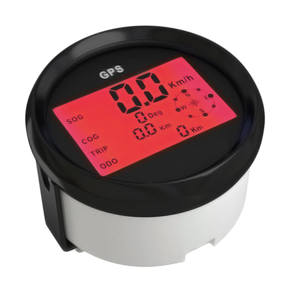 Velocímetros GPS digitales automáticos, odómetros de velocidad de 85mm, 9-32v, indicadores de velocidad LCD impermeables, nudos MPH de 0-999 Km/h con antena GPS