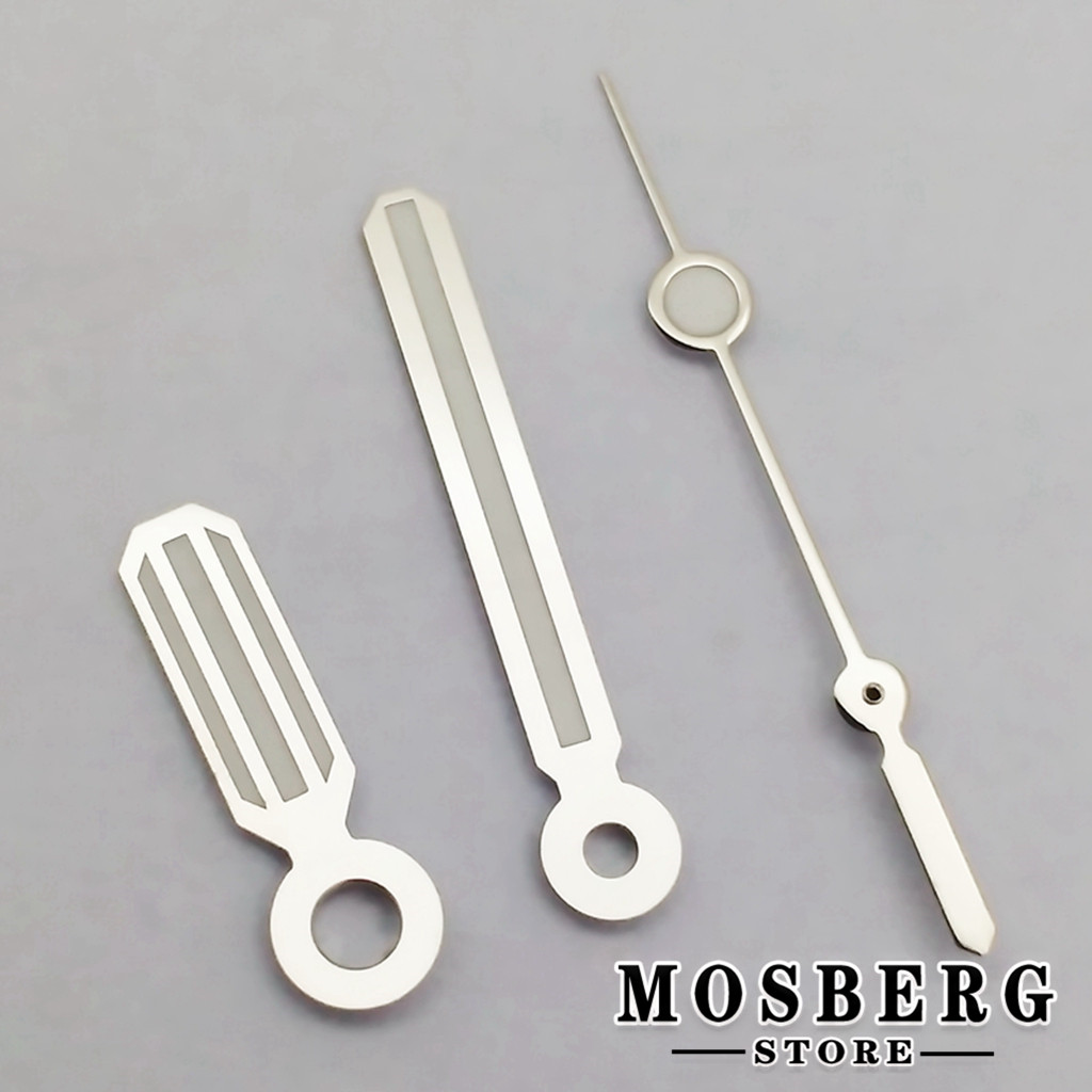 Lancette dell'orologio puntatore argento luminoso verde in forma NH35 NH36 eta2824 2836 Miyota 8215 8205 821A DG2813 3804 parti di movimento automatico