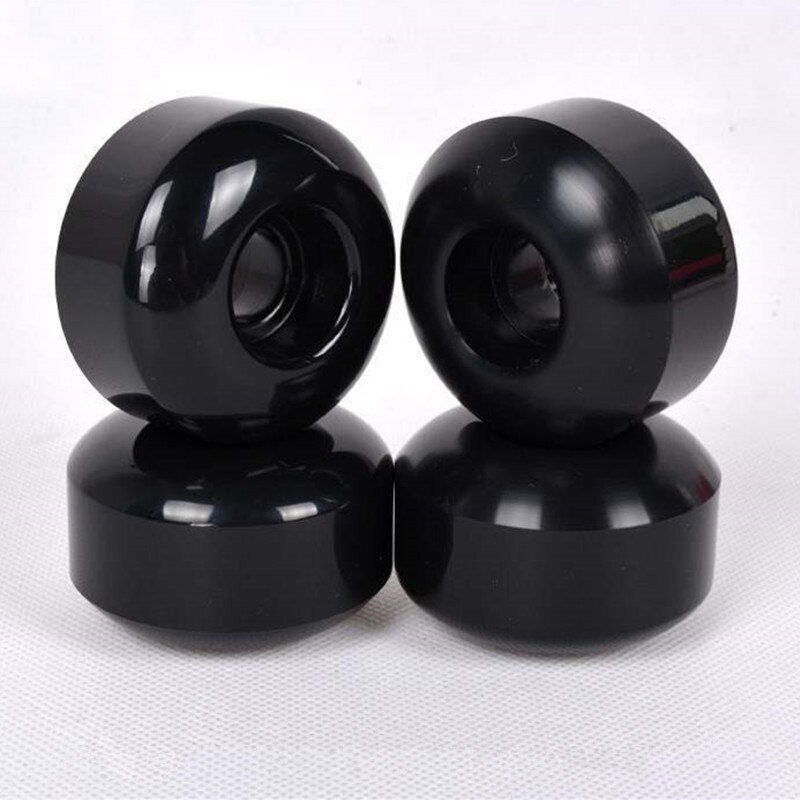4pcs/set Glow wheel 54mm x 36mm Skate Double warp plate Skateboard Wheels 100A Durable PU Pro Wheels include bearings: black wheel