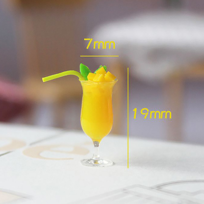 1pcs 1:12 Scale Dollhouse Miniature Drinks Mango Orange Juice Model Pretend Play food For Blyth ob11 Bjd Doll House Kitchen Toys