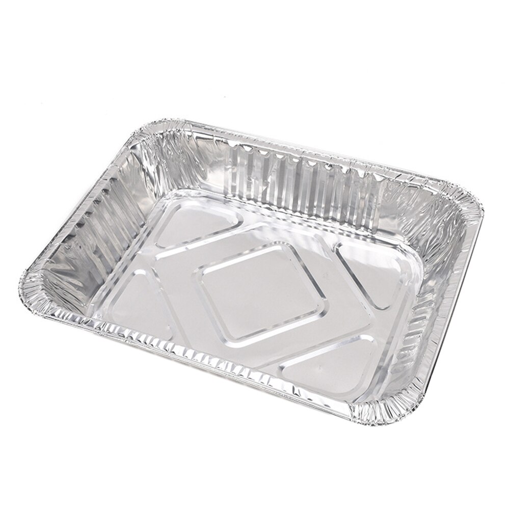 Sartenes desechables de goteo para barbacoa, bandeja de captura de parrilla reciclable para Weber, suministros al aire libre, papel de aluminio, grasa, 50 Uds.
