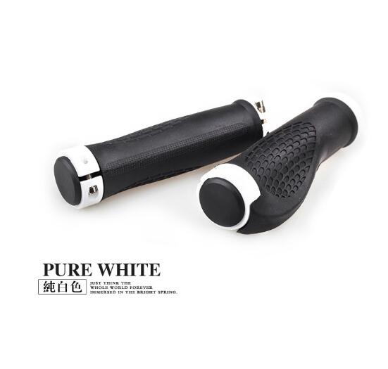 MTB Bike Lenker Grip Gummi Anti-Skid Ergonomische Berg MTB Radfahren Teile Fahrrad Griffe Schwarz Gold Rot Blau: WHITE
