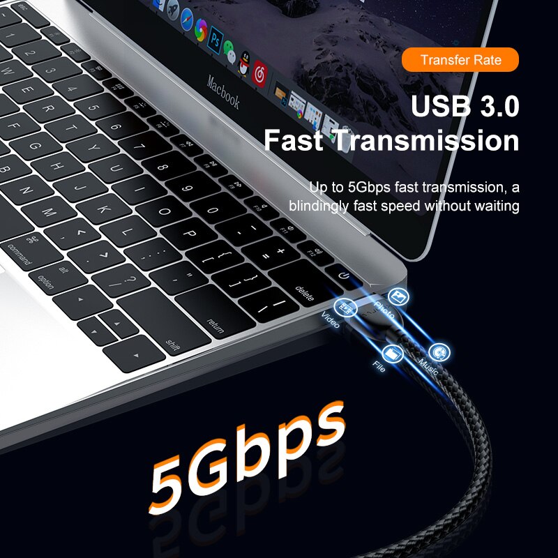 KUULAA cavo di prolunga da USB A USB tipo A da maschio A maschio USB 3.0 2.0 cavo di prolunga per radiatore Hard Disk TV Box cavo USB allunga