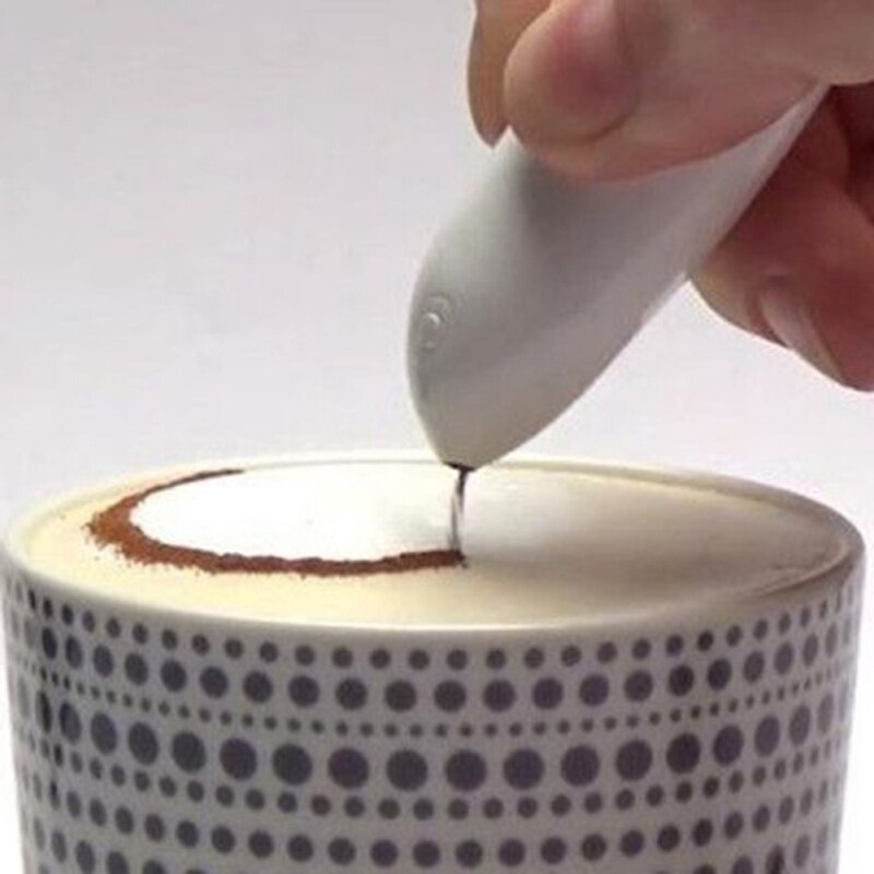 1 Uds. Lápiz de plástico para café Latte, forma de pájaro, DIY, utensilios de decoración para tallado de postres y tartas,