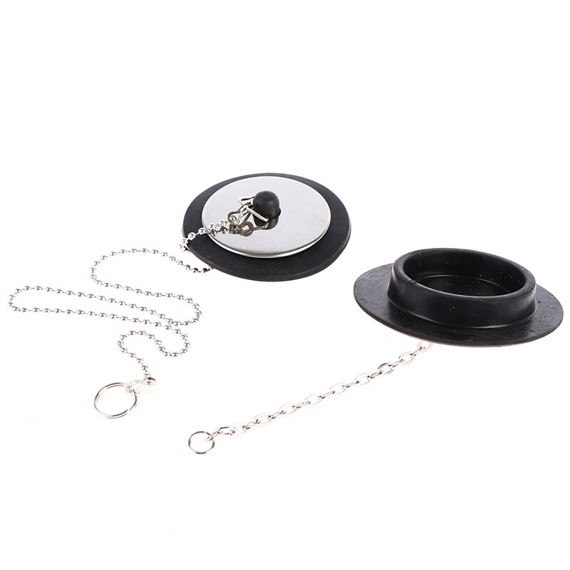 Rubber Choke Bathtub Drain Stopper With Chain Bath Plug Drain Tub Stopper