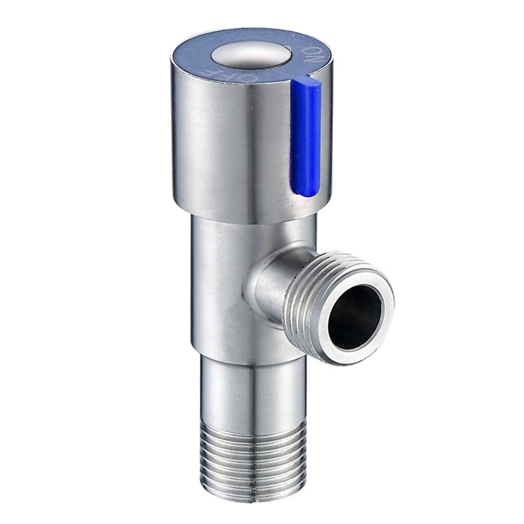 Recableght Toilet Sink Stainless Steel Angle Valve Cold Water Stop Material Durable Bathroom Basin Faucet Valve: Blue