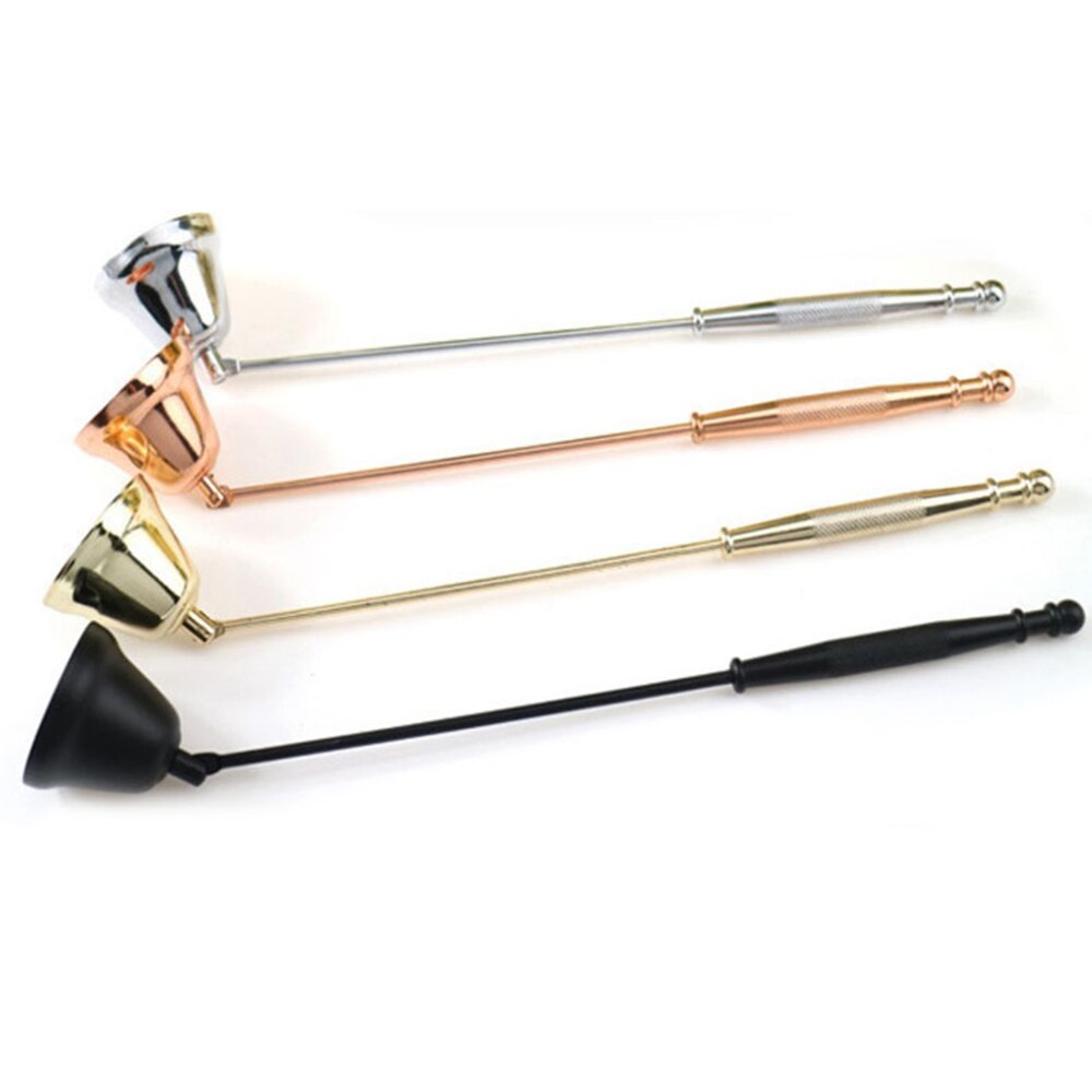 Bell-Shaped Candle Fire Extinguisher Vintage Stainless Steel Candle Hand Put Off Household Banquet Candle Extinguisher Handle