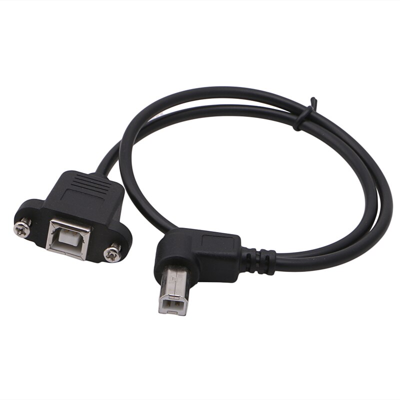 50cm Extension Cable USB 2.0 B Male to USB B Female Socket Printer Panel Mount