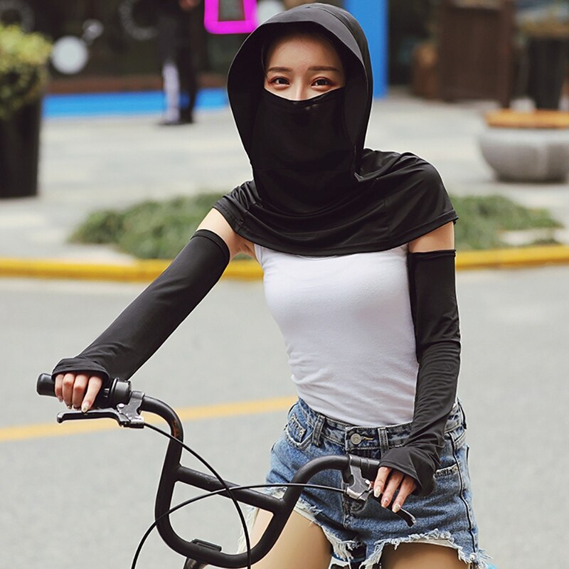 Multifuncional Sombrinha Gauze Xaile Cap Secagem Rápida Respirável Gaze Máscara De Seda Gelo