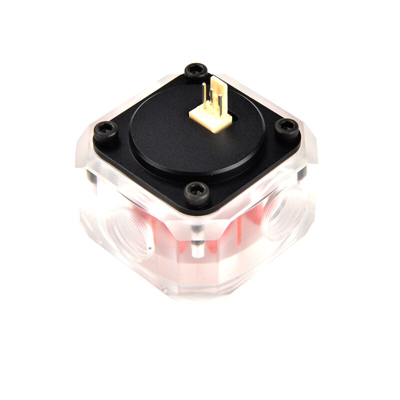 Syscooling water flow meter for PC water cooling liquid flow indicator square style acrylic flow meter with RGB lights