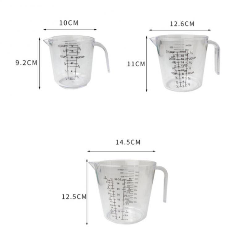 Transparent measuring cup with scale plastic cup kitchen baking supplies liquid non-pouring cup with handle measuring cup/Jugs