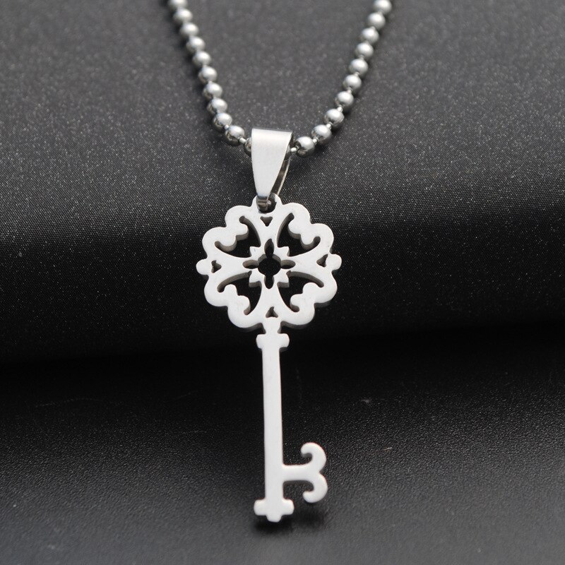 in acciaio inox Cinese carattere di parola di amore della collana di coppia logo amore passione testo permanente Tesoro simbolo della collana dei monili: key