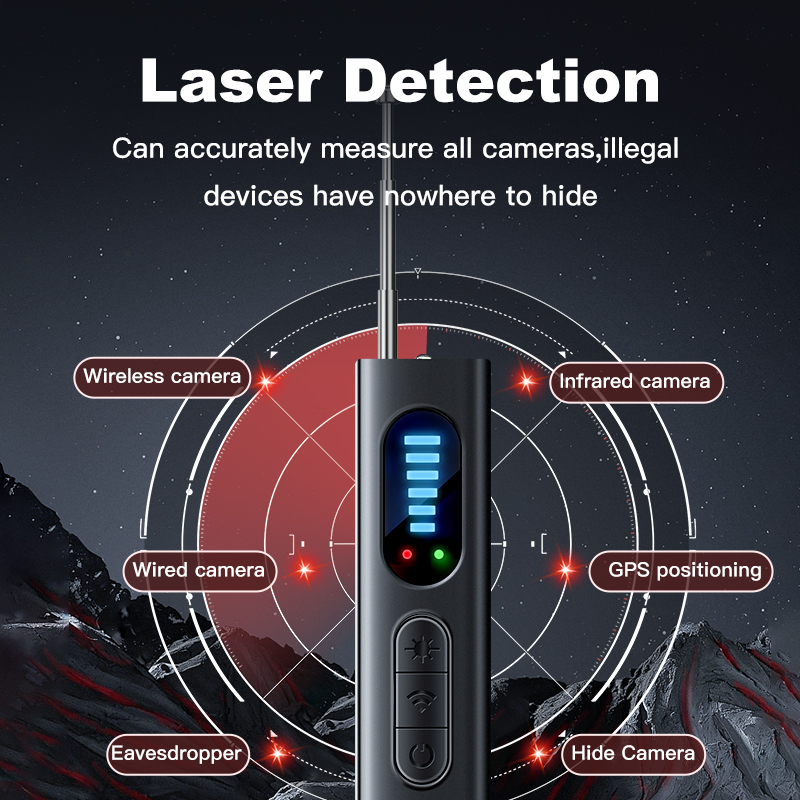 Gps tracker detector multifunctional hotel infrared anti-positioning anti-eavesdropping tracking scan camera detector