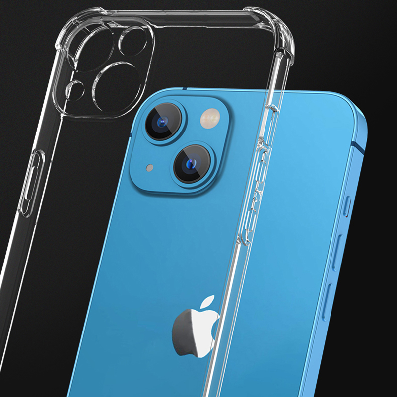 1.5mm Dikke Schokbestendige Clear Case Voor iPhone 15 Plus Transparante Fundas Voor iphone 11 12 13 mini 14 15 Pro Max Soft Cover Cases