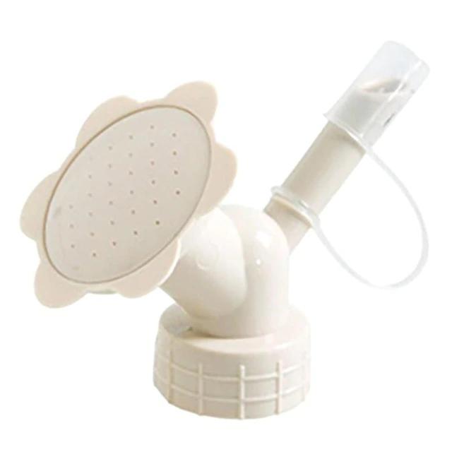 2 In 1 Plastic Thuis Pot Gieter Fles Water Blikjes Kleine Sprinkler Nozzles Voor Bloempot Planten Indoor Waterers: beige