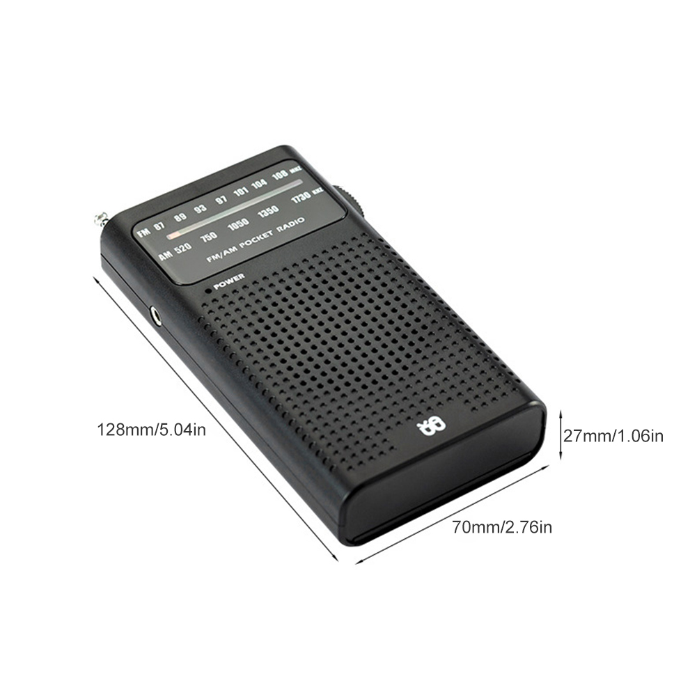 Radio AM FM 2024, Radio de bolsillo portátil con batería de primera , antena telescópica, reproductor de Radios para personas mayores en casa