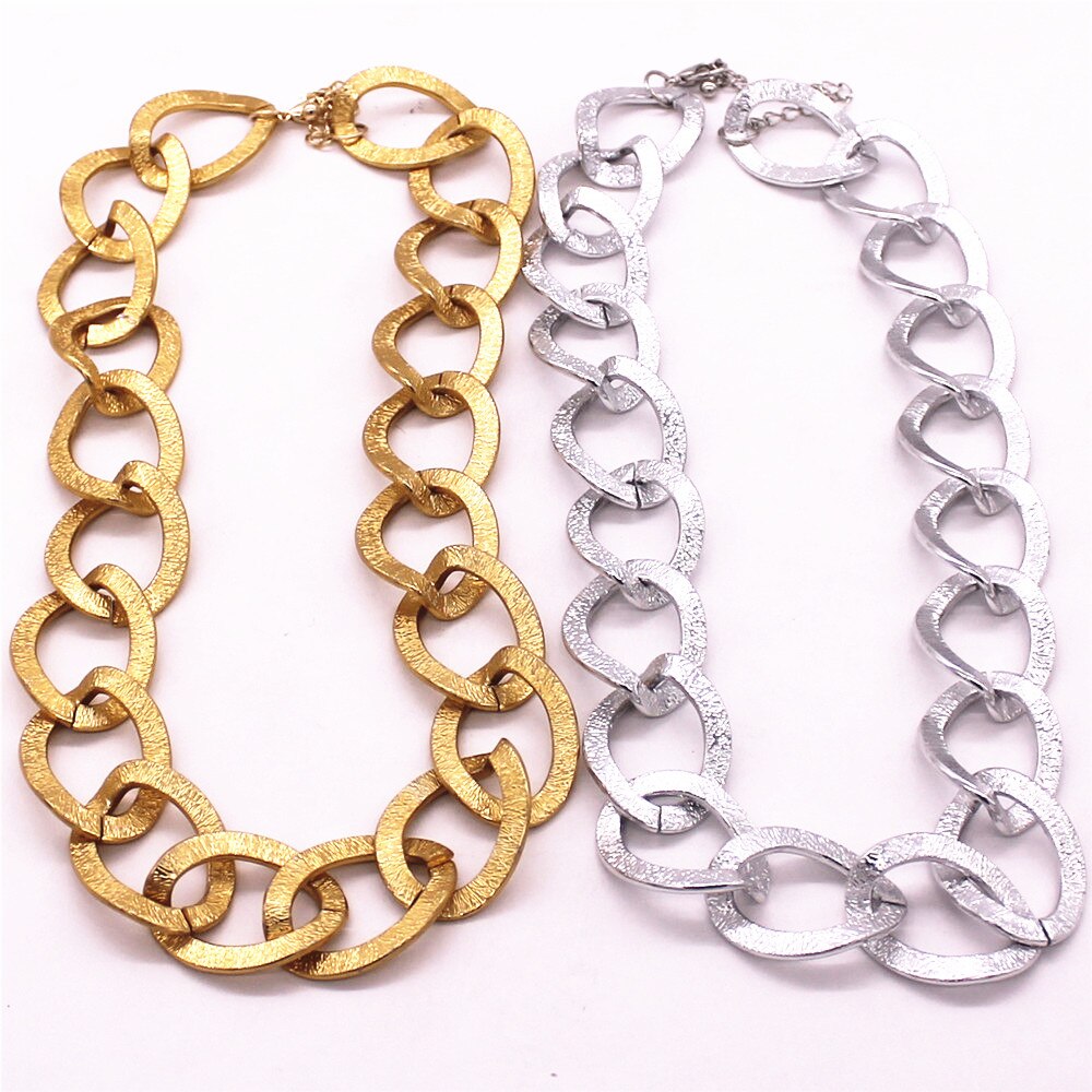 Retro exaggeration aluminum chain 50 centimeters long candy necklace foreign trade