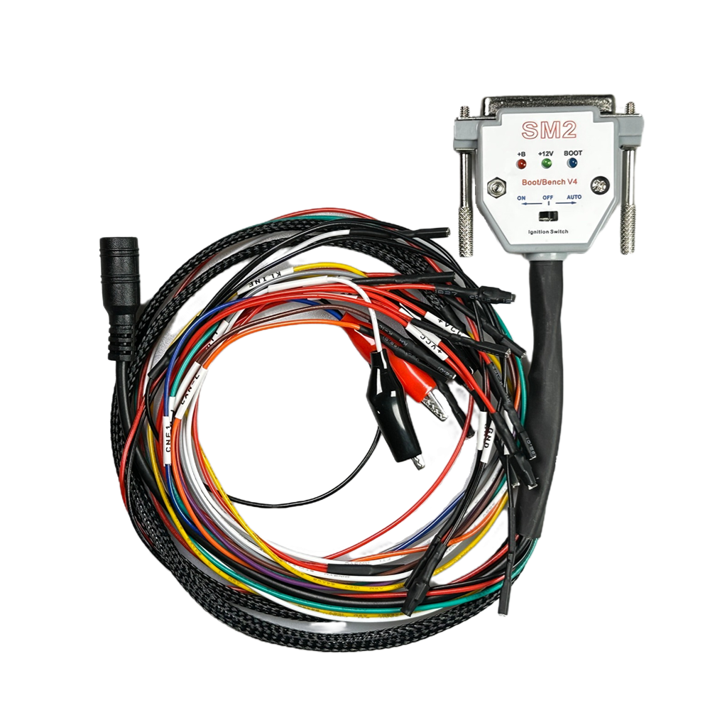 SM2 PRO 3 luces LED Cable de banco de arranque DB25 ECU Cable de entrada de banco para SM2 PRO J2534 VCI leer y escribir ECU BATT VCC KLINE CAN-L
