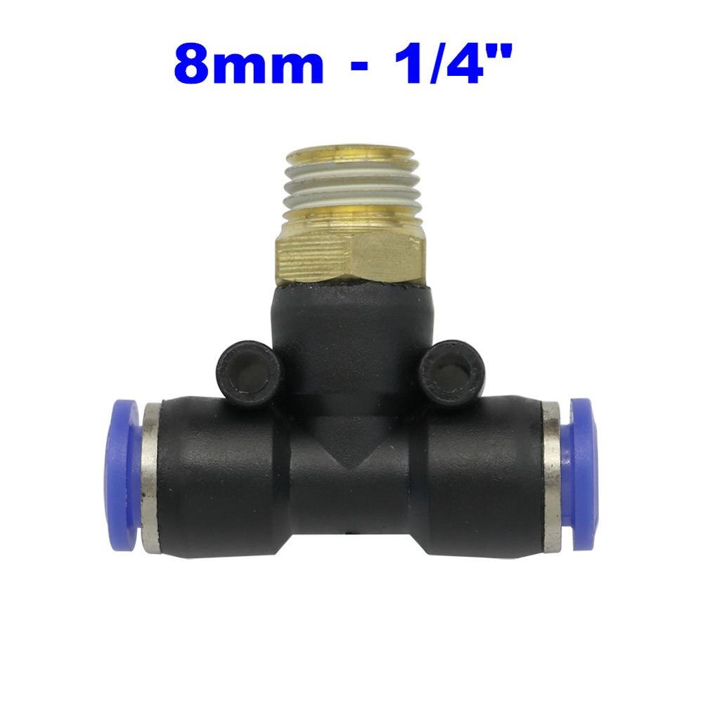 Regulador neumático de flujo de aire 4mm 6mm 8mm 10mm 12mm OD tubo de manguera de Gas ajuste válvula conector 1/8 "1/4" 3/8 "1/2" rosca macho: 8mm - 1I4 inch