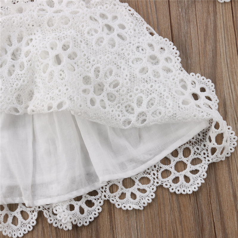 Moeder En Dochter Jurken Wedding Party Avond Familie Look Moeder Dochter Lace Hollow Mama En Me Kleding Prinses Jurk Set