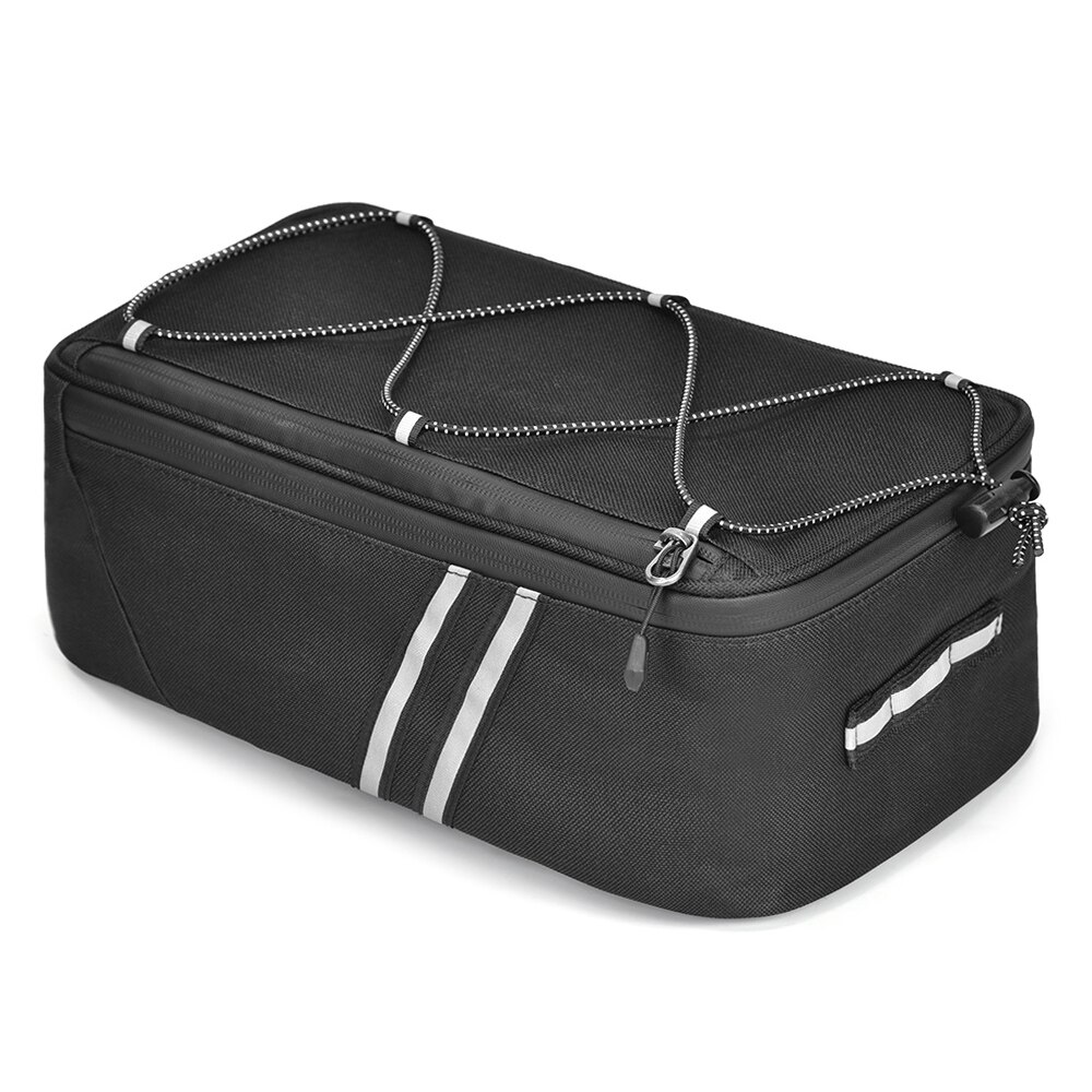 7L/12L Fietstas Bike Trunk Bag Fiets Achter Tas Waterdicht Fiets Rack Bag Met Waterdichte Regenhoes: Black 7L