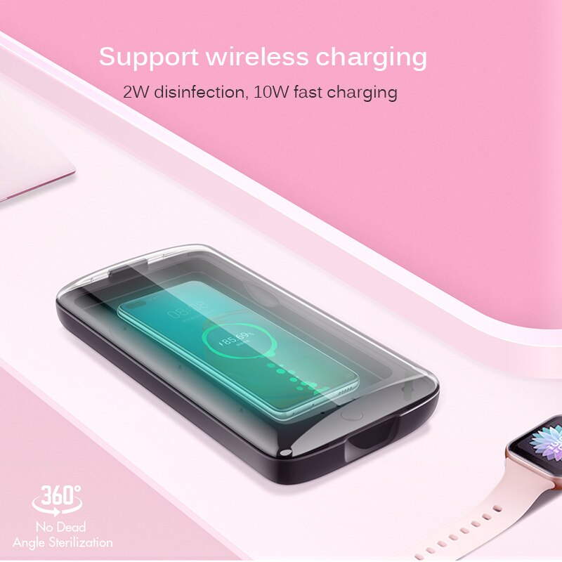 UV Light Face Mask Sterilizer Box Anti Bacteria Ultraviolet Ray Disinfection for Phone Mask Make up Brush Remote Controller