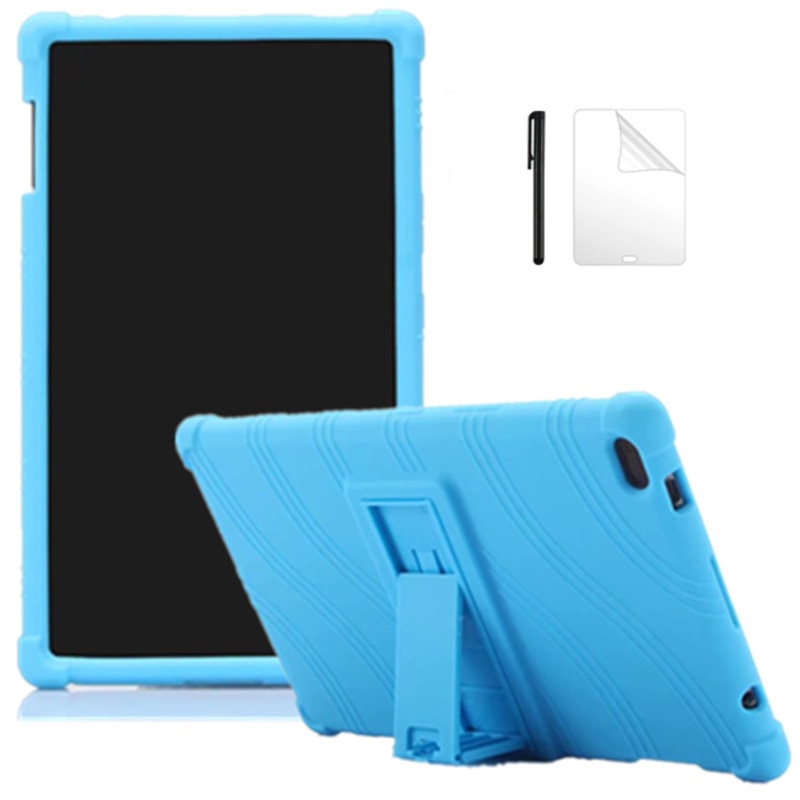 Funda de silicona suave ultradelgada para Lenovo TAB 4 8 8,0 pulgadas funda trasera para Lenovo TAB 4 8 TB-8504F TB-8504N tablet funda + película + bolígrafo