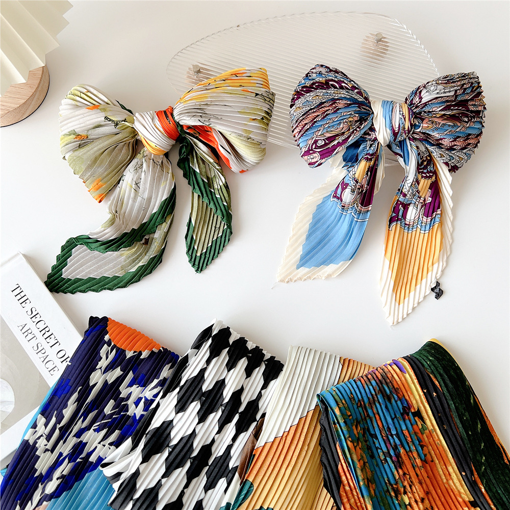 70*70Cm Vouwen Bloemenprint Vierkant Haar Sjaal Bandana 'S Haarband Hoofdband Hoofddoek Hoofddoek Tulband Omslagdoek