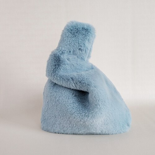 Zachte Pluche Luipaard Dames Handtassen Mode Winter Dames Kleine Tote Evening Clutch Purse Luxe Vrouwelijke Mini Schoudertas: PEACOCK BLUE