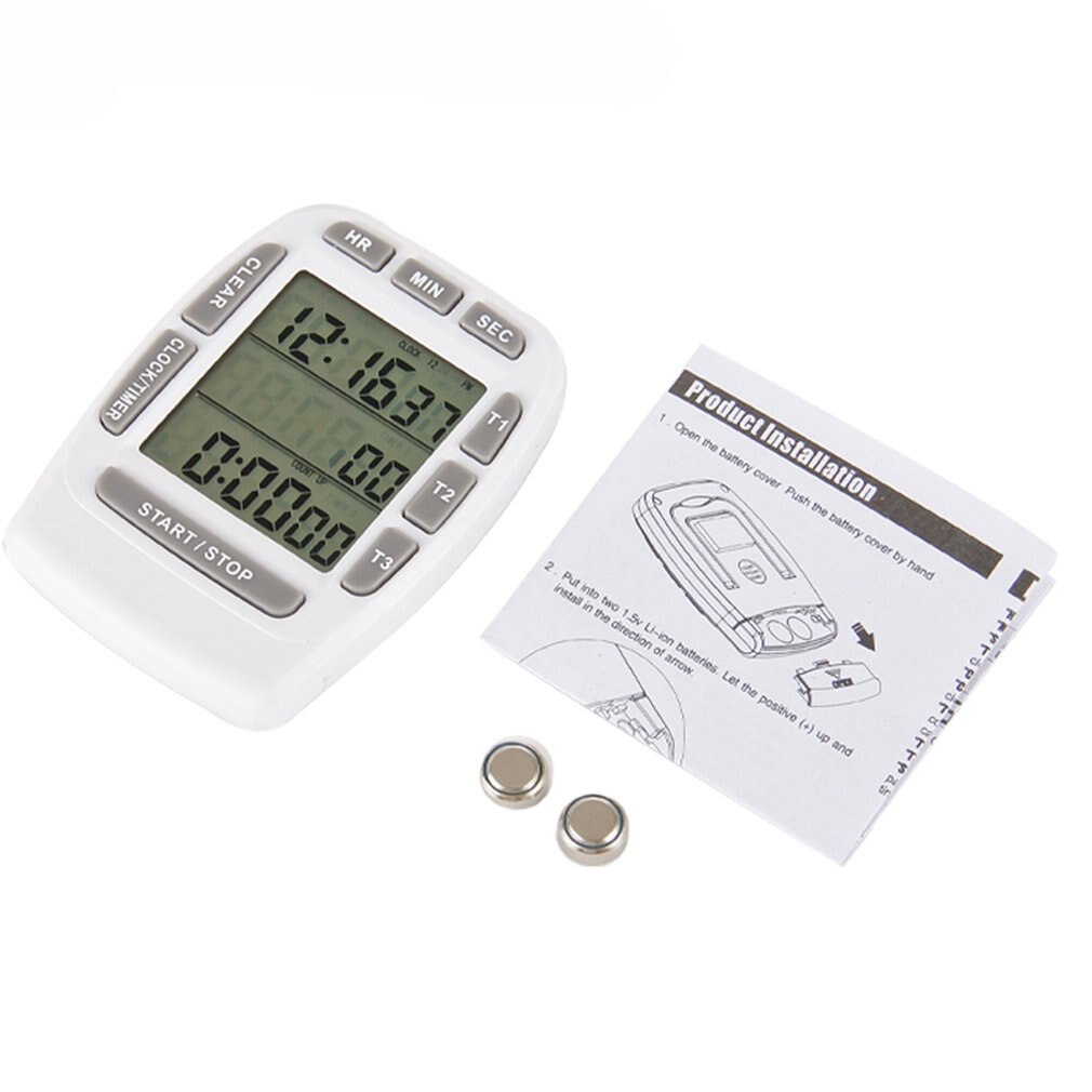 3 Channel Digital Kitchen Timer With Large Lcd Digital Timer Countdown Function Household Kitchen Cooking Use