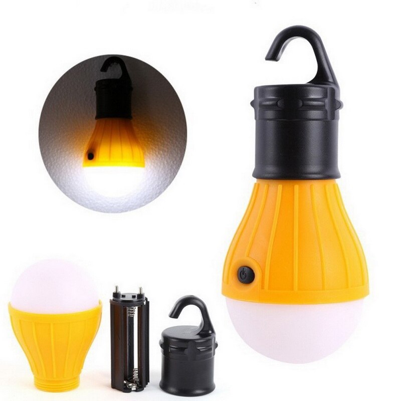 1pc campinglampor led-lampa batteridriven tältljuskrok ficklampa tältlampa 5 färger hänglampa bärbar lykta