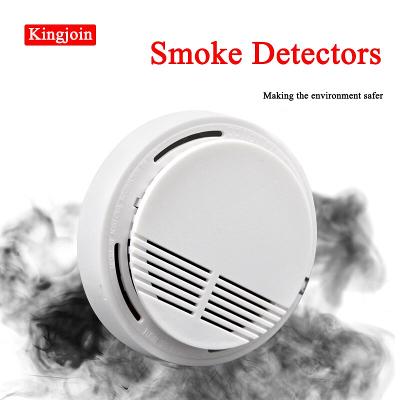 9V Battery Operated Photoelectric Smoke Alarm LED Light Flashing & Sound Warning Smoke Alert Detector for Home School Hotel