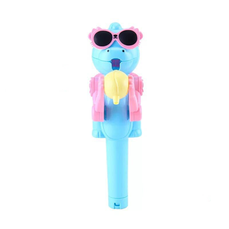 1PCS Personality Toys Lollipop Holder Decompression Toys Lollipop Robot Candy Dustproof Storage Novelty Toy: blue bear