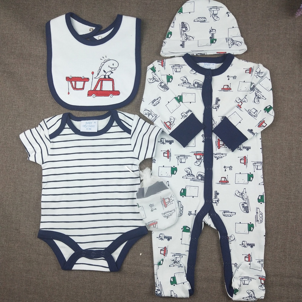 long sleeve and short sleeve baby boys printed clothing sets baby clothes COTTON