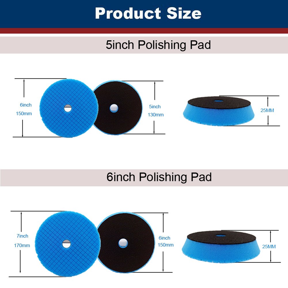 5&amp;6inch Polishing Wheels Automotive Polishing Berets For Polishing Machine Car Polishing Pads Sponge For Polishing Cars