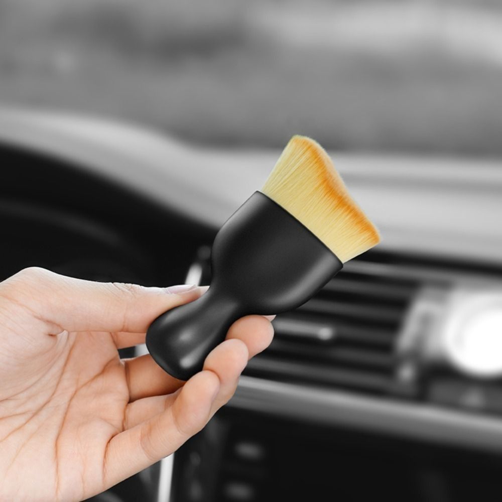 Multifunktionale Reinigungsbürste mit Staubschutz, Auto-Innenraum-Reinigungswerkzeuge, Nagelkunst-Pinsel, weiche Borsten, weiß, zum Entfernen von Staub