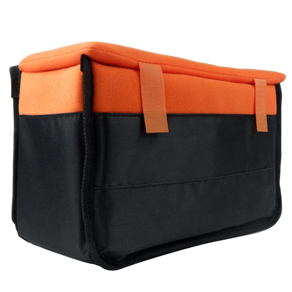 polyester beskyttende anti-sjokk lagring fuktsikker tykkere kamera bag til dslr slitesterk arrangør stor kapasitet: Oransje