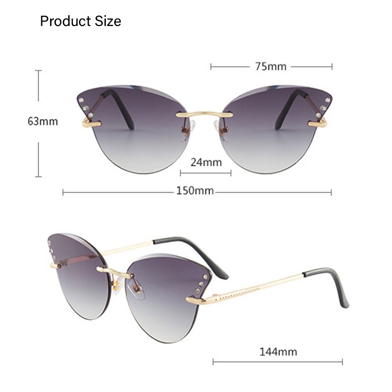 Auv 400 vlinderbril zonder montuur, kleurrijke zonnebril, persoonlijkheid, bestuurdersbril, veelzijdige zonnebril, autostyling