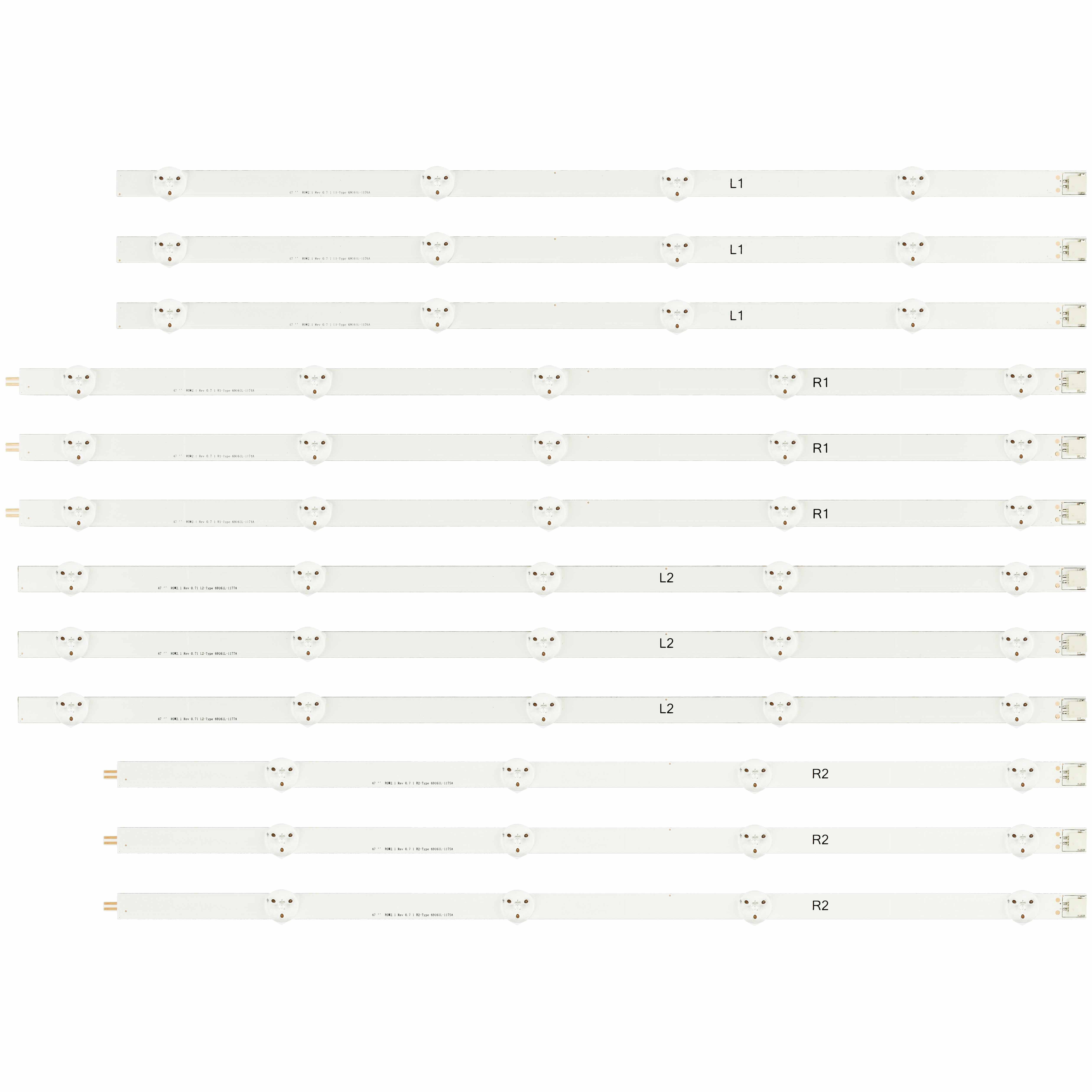 12pcs x 47" LED Backlight Strips for LG 47LN577S-ZK 47LN5708-ZE 47LN5758-ZE 47LN575S-ZE 47LN575V-ZE 47LN5757-ZE 47LN575R-ZE