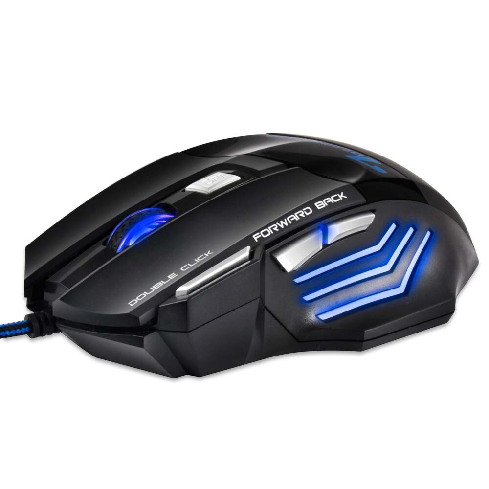 Wired Gaming Mouse 7 Button 5500 DPI LED Optical USB Computer Mouse Gamer Mice Silent Mute Mause for PC