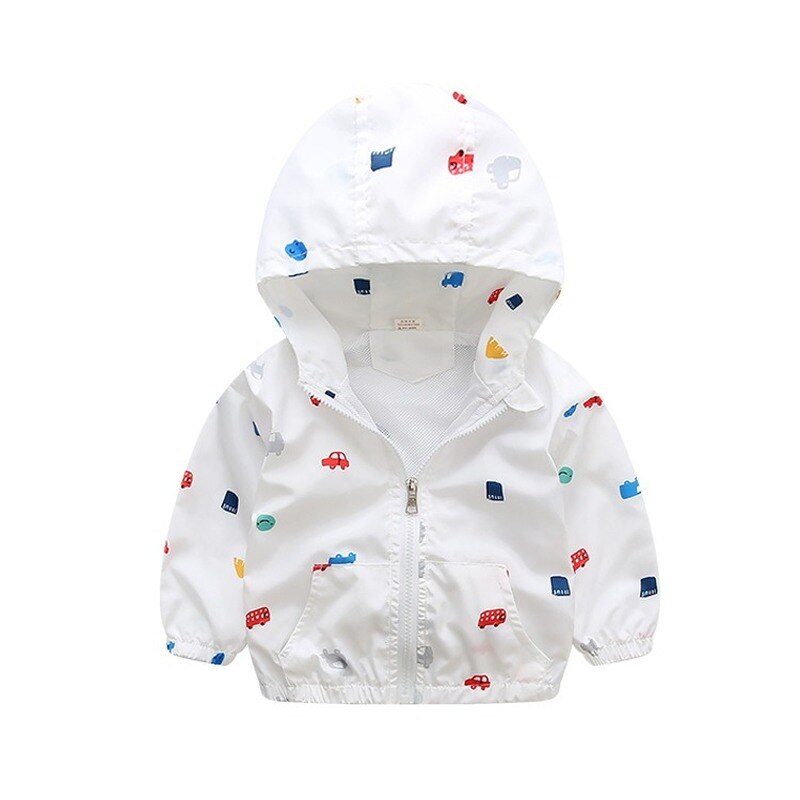 Primavera autunno 2020 nuovo bambino bambini giacca ragazzi vestiti di moda stampato felpa con cappuccio vento Del cappotto Del Fumetto della chiusura lampo casuale vestiti antivento