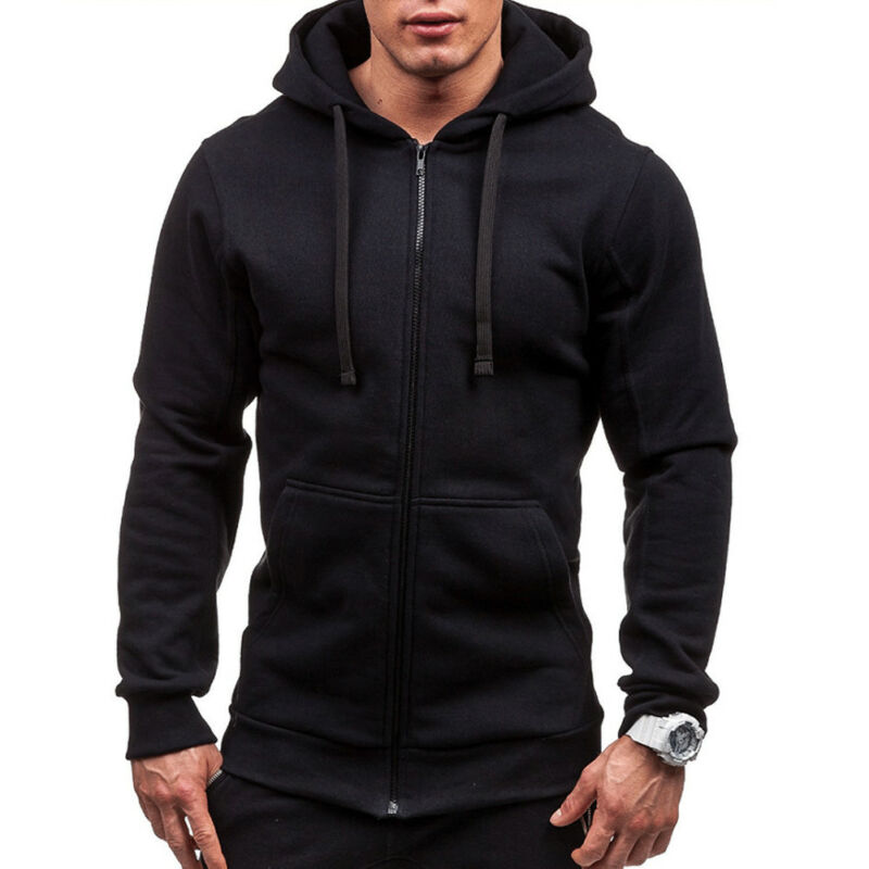 Sudadera con capucha ajustada para hombre, de manga larga, Hip Hop, musculosa, camiseta Casual, blusa, invierno, más cálido, sudaderas para hombre, nueva