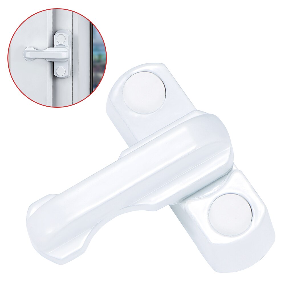 Alloy T-Lock Sash Jammer Aluminum Alloy Security Locks Blocker For Doors Windows Door Sash Lock Sash Doors Windows: 1pcs