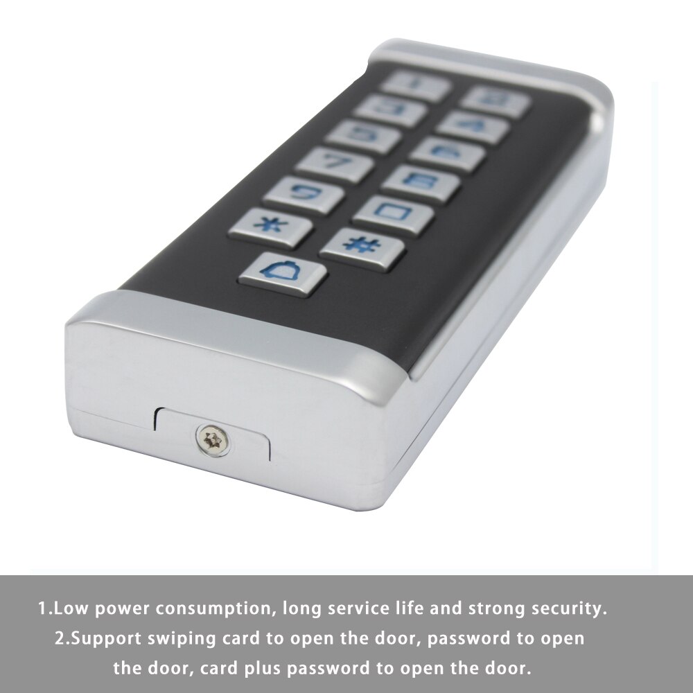 Metal 125KHZ Rfid Access Control System Keypad with 2000 Users Wigan Output 26 Swipe Card Password Electronic Lock Community