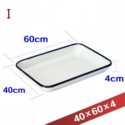 Enamel tray, white thickened enamel square plate, disinfection tray and laboratory tray. 2 pieces 1 / pack.