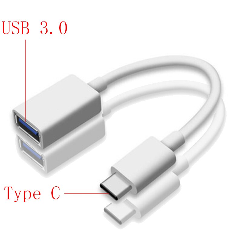 Gevlochten Usb C Naar Usb Adapter Type C Otg Kabel Usb C Male Naar Usb 3.0 Een Vrouwelijke Kabel Adapter voor Macbook Pro Samsung S9 USB-C Otg: 1