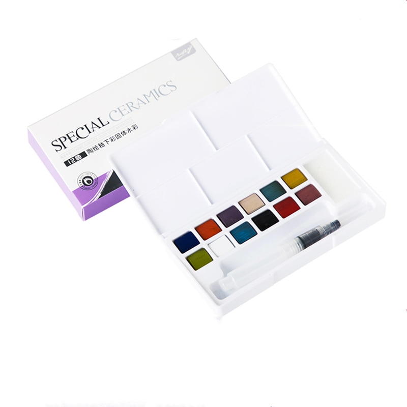 Ceramic painting pigment solid watercolor box high temperature 1150--1320 degrees Celsius underglaze pottery tool pigment
