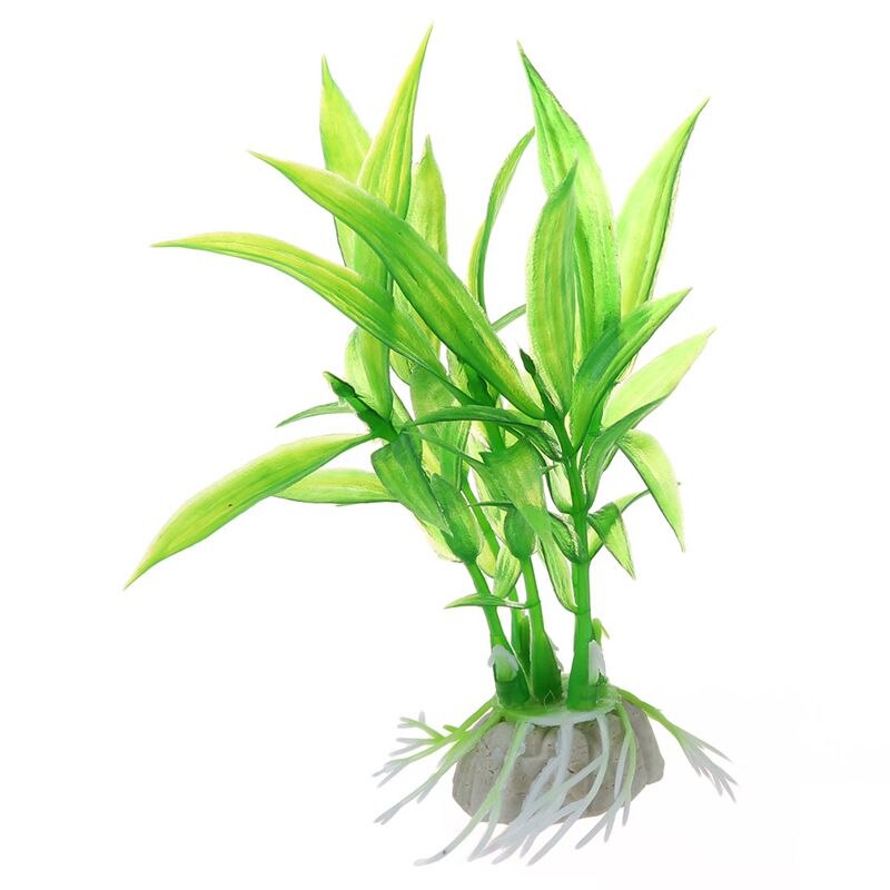 Prácticas plantas ornamentales para acuario pecera, Pack de 5 uds verde