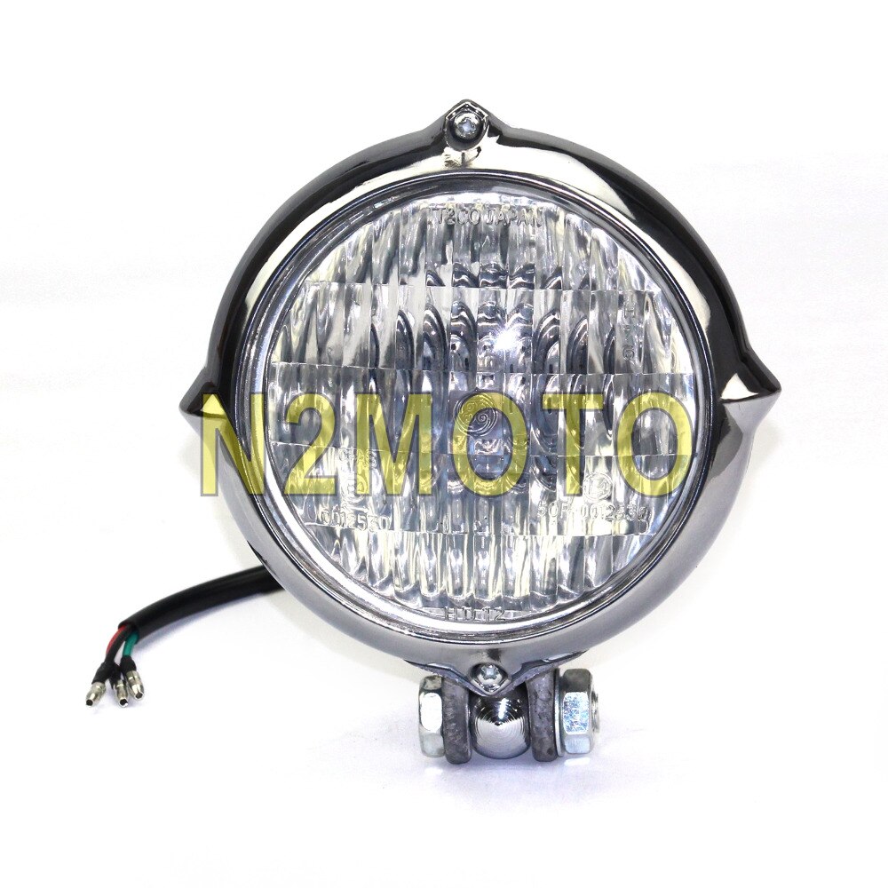 E Mark E4 – phare de moto chromé Style Bates, 4 1/2 pouces, pour Bobber Chopper Softail Springer